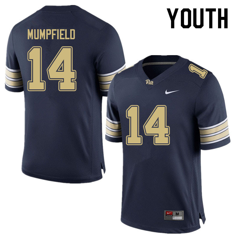 Youth #14 Konata Mumpfield Pitt Panthers College Football Jerseys Sale-Navy